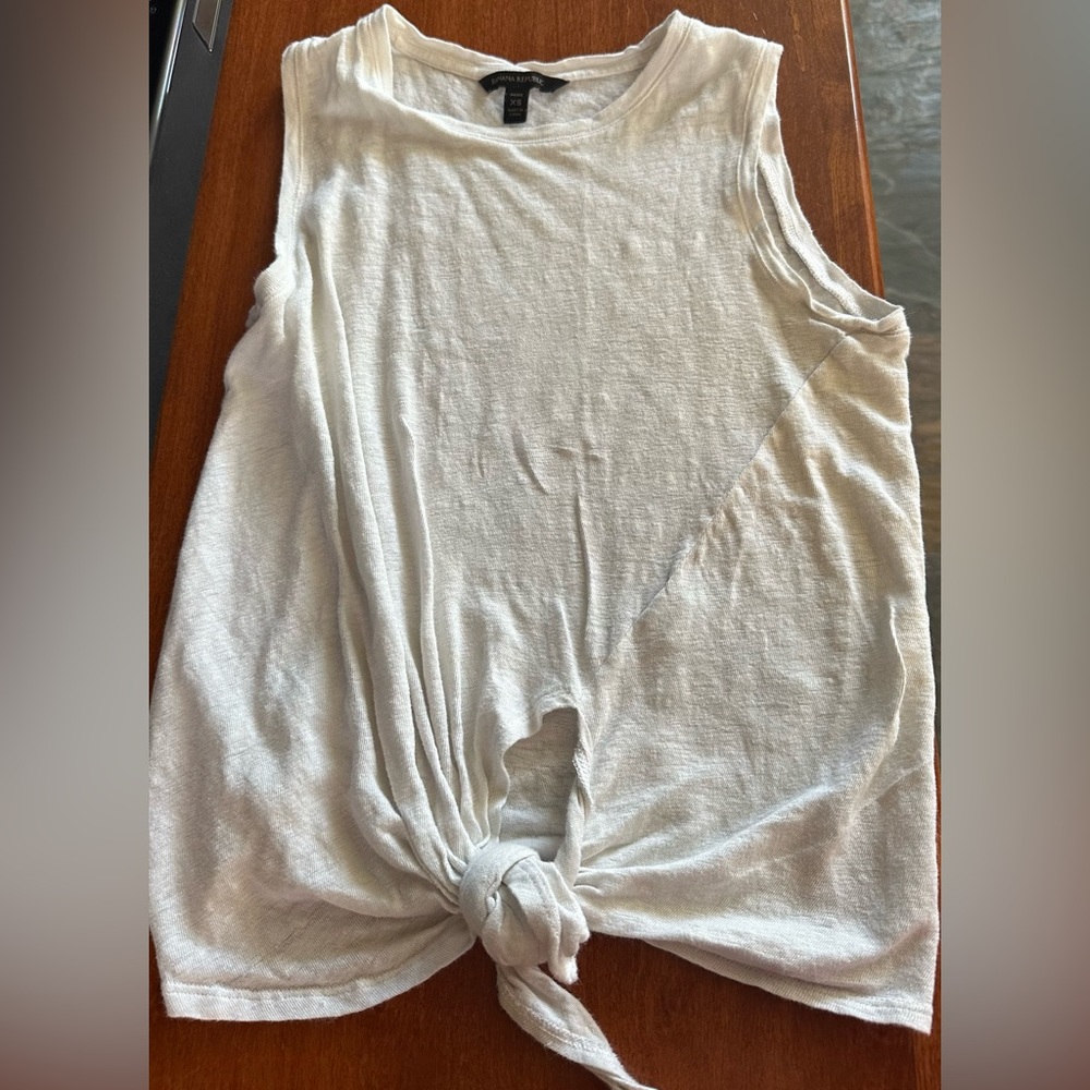 Banana Republic White Tied tank top